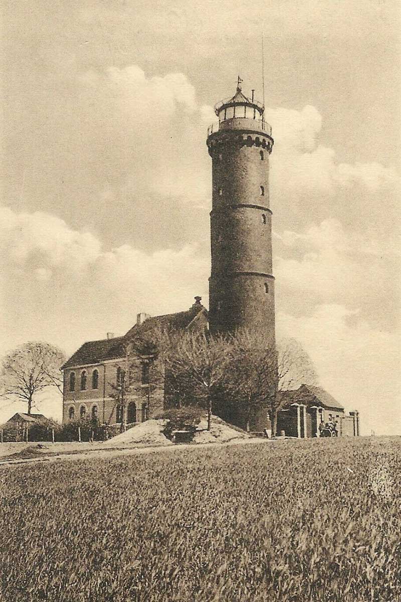 latarnia morska w Jarosławcu, pocztówka z 1930-35 roku